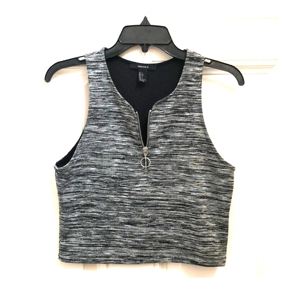 Forever 21 Zippered Crop Top